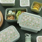 A Little Lovely Company Back to school set - Rugzak/Drinkfles/4 Snackdozen/Bentobox - Bloesems Saliegroen