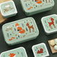 A Little Lovely Company Back to school set - Drinkfles RVS/4 Snackdozen/Bentobox - Bosvriendjes