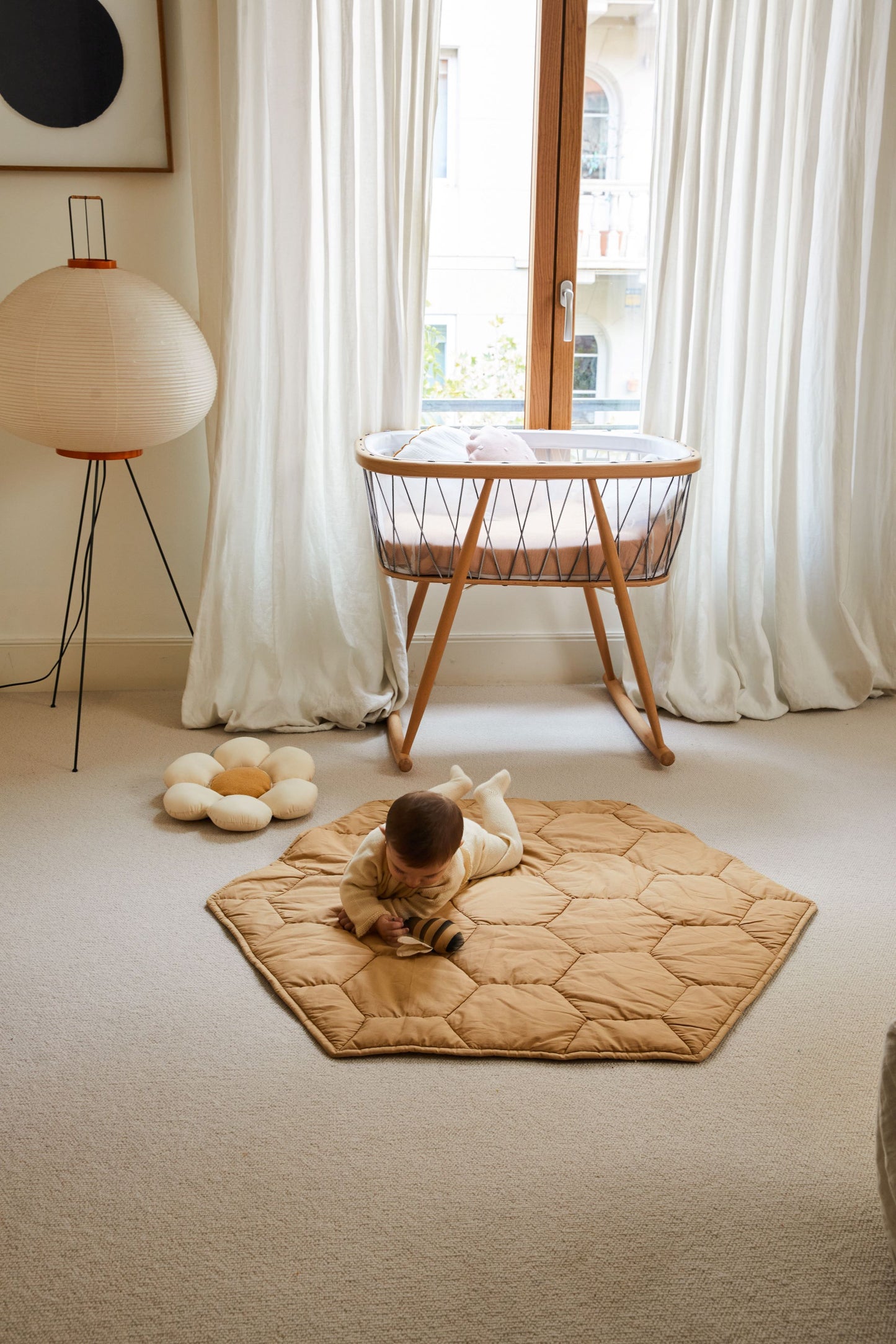 Lorena Canals Speelmat/Play Mat - Planet Bee - Honeycomb - 100x100cm