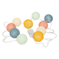 Guirlande décorative LED Atmosphera Boules multicolores - Guirlande lumineuse en coton - Boule de coton - 10 Boules - Piles non incluses