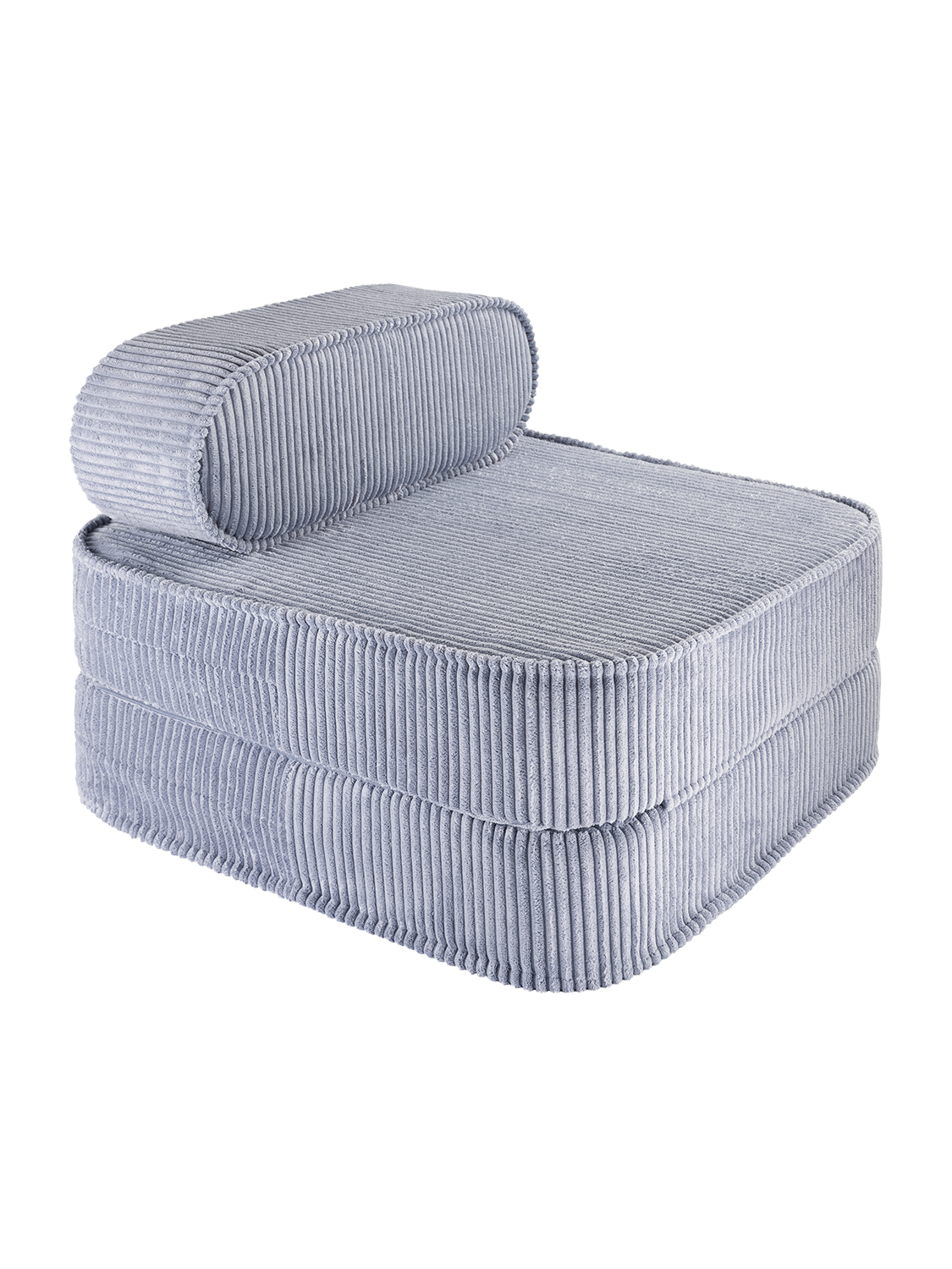Wigiwama Corduroy Flip Chair / Slaapfauteuil - 65x60x25cm - Blueberry Blue