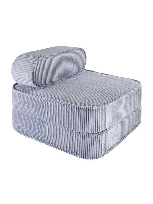 Wigiwama Corduroy Flip Chair / Slaapfauteuil - 65x60x25cm - Blueberry Blue