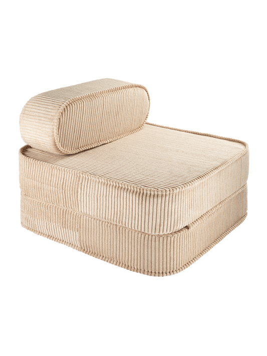 Wigiwama Corduroy Flip Chair / Slaapfauteuil - 65x60x25cm - Brown Sugar