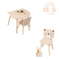 BEAU by Bo Atmosphera Kids Kindertafel + Kinderstoel Teddybeer - Beige