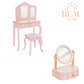 BEAU by Bo Atmosphera Kids Sisi Kaptafel + Make-up Spiegel Chary - Lichtroze