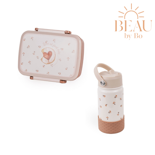 Beau by Bo MrS Ertha Bentobox + Drinking bottle - Flower Buds