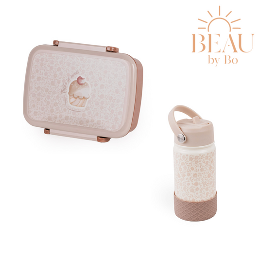 BEAU by Bo Mrs Ertha Bentobox + Drinkfles - Bouquet Silhouette