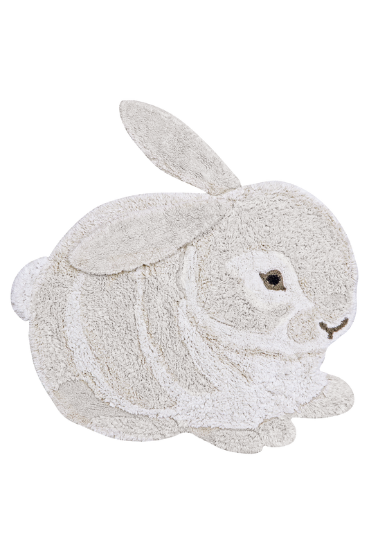 Lorena Canals Wasbaar katoen vloerkleed - Animals Bunny - 130x135cm