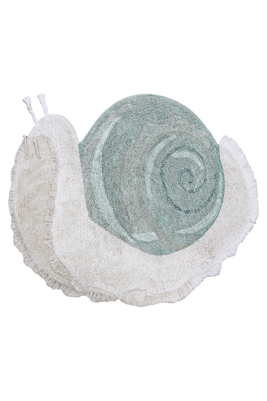 Lorena Canals Tapis lavable en coton - Animaux Escargot - 100x120cm