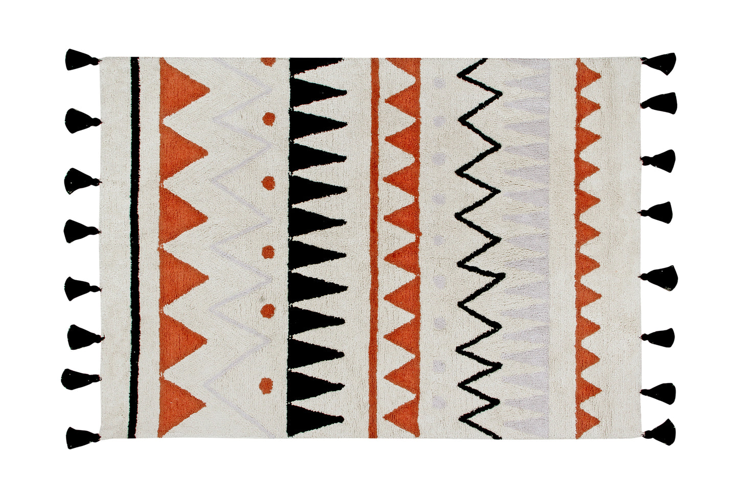 Lorena Canals Washable cotton rug - Azteca Natural Terracotta - 120x160cm