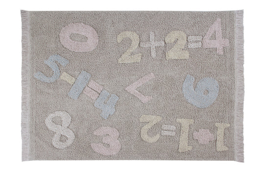 Lorena Canals Wasbaar katoen vloerkleed - Baby Numbers - 120x160cm