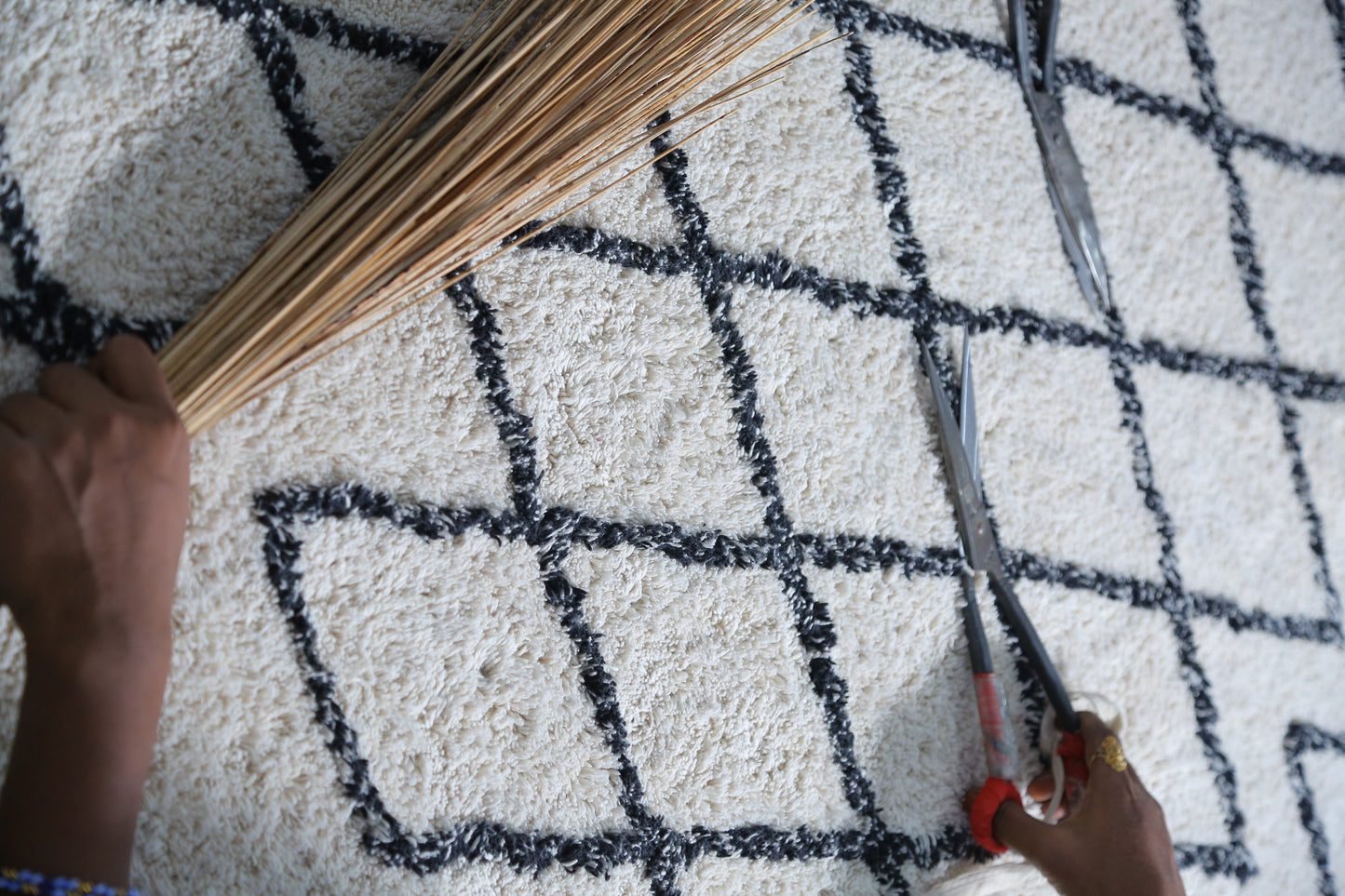 Lorena Canals Washable cotton feeding rug - Bereber Crisscross S - 120x170cm