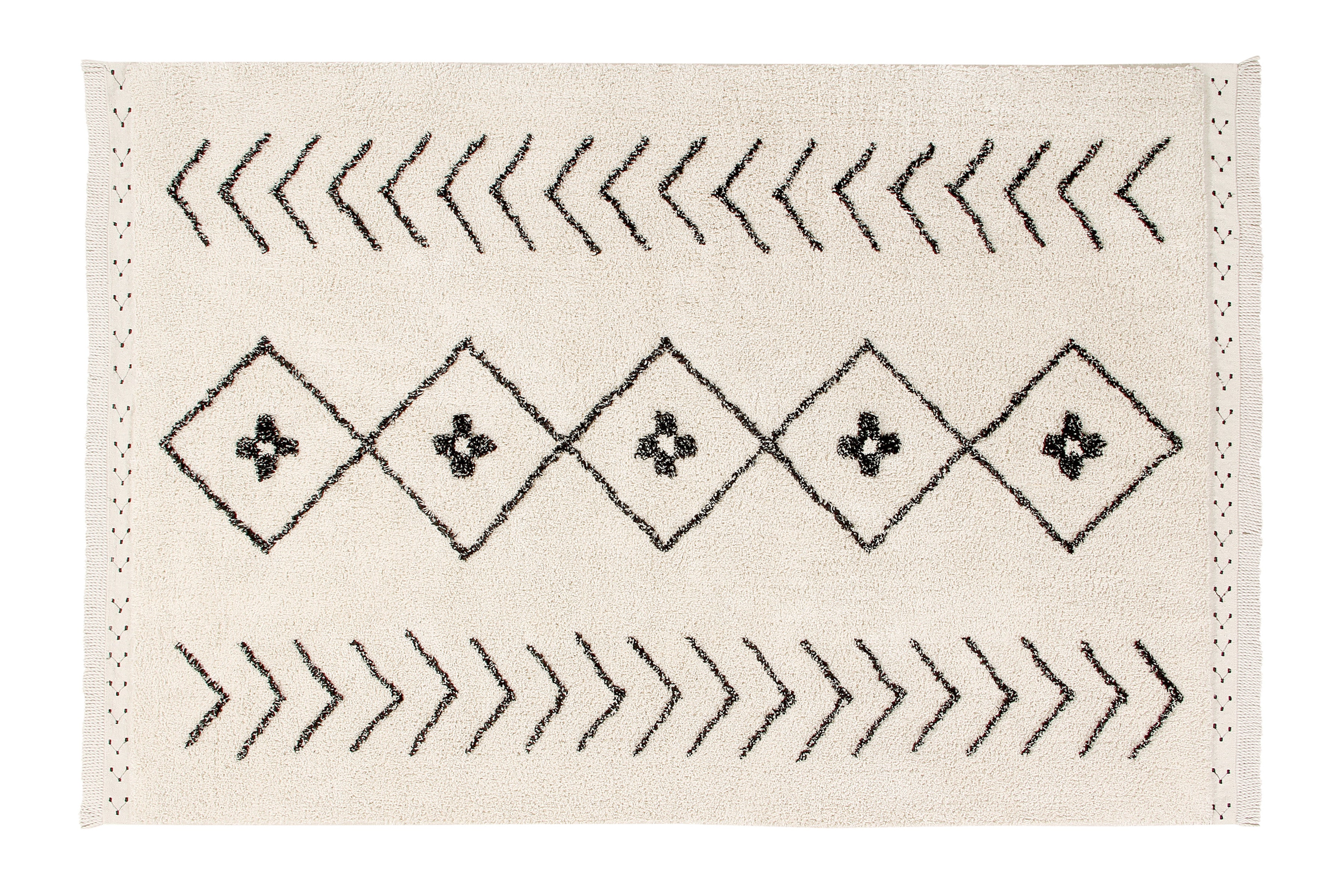 Lorena Canals Tapis d'alimentation en coton lavable - Bereber Rhombs L - 170x240cm