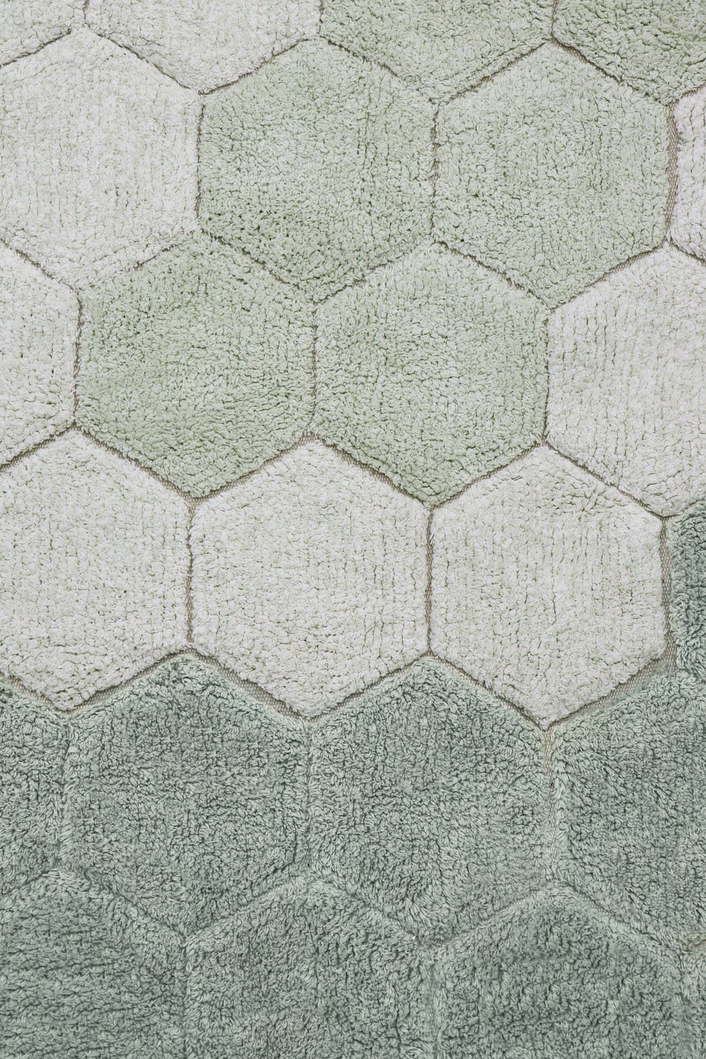 Lorena Canals Washable cotton rug - Planet Bee - Honeycomb Blue Sage - Ø140cm