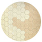 Lorena Canals Washable cotton rug - Planet Bee - Honeycomb Golden - Ø140cm