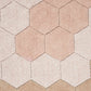 Lorena Canals Washable cotton rug - Planet Bee - Honeycomb Rose - Ø140cm