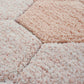 Lorena Canals Washable cotton rug - Planet Bee - Honeycomb Rose - Ø140cm