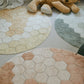 Lorena Canals Washable cotton rug - Planet Bee - Honeycomb Rose - Ø140cm