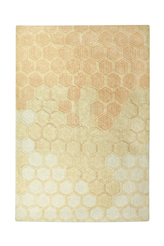 Lorena Canals Wasbaar katoen vloerkleed - Planet Bee - Honey - 140x200cm