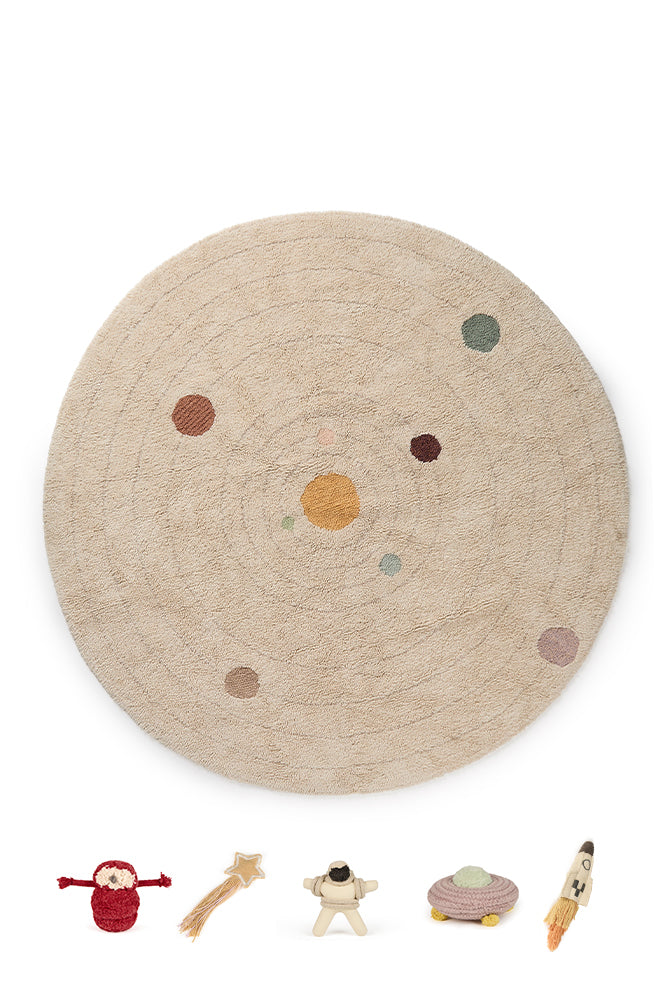 Lorena Canals Washable Cotton Rug - Solar System - Ø100cm