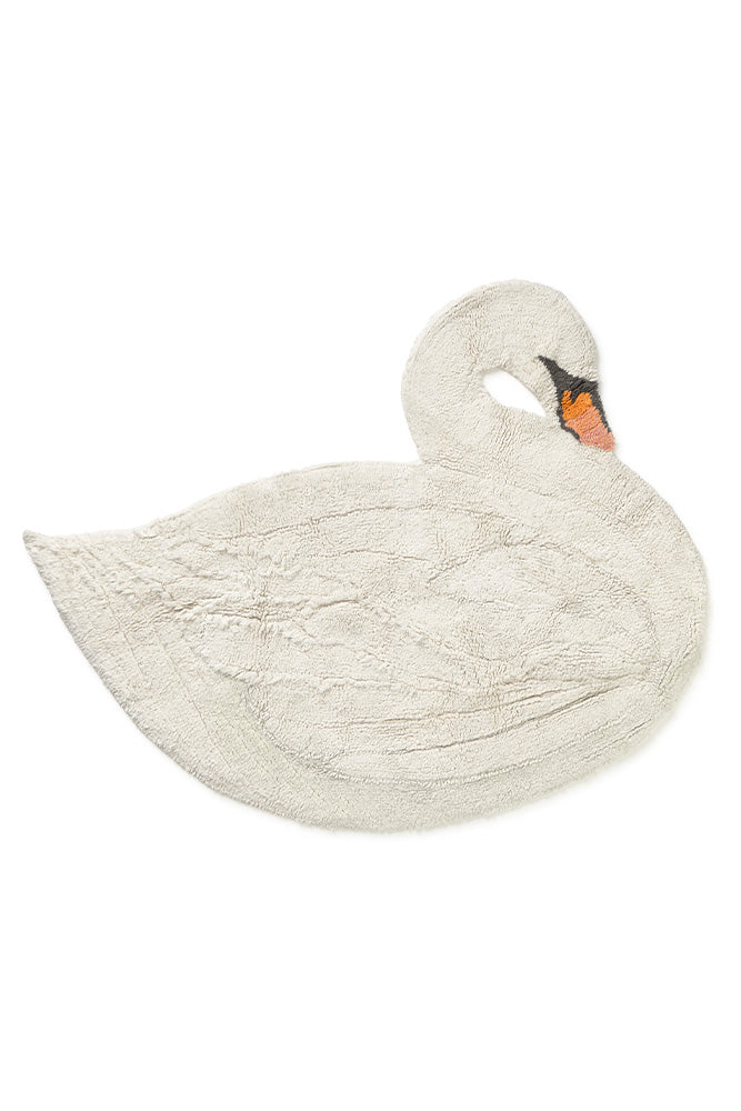 Lorena Canals Wasbaar katoen vloerkleed - Swan - 120x100cm