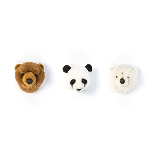 Wild & Soft Babykameraccessoires - Mini Dierenkoppen -  Beer