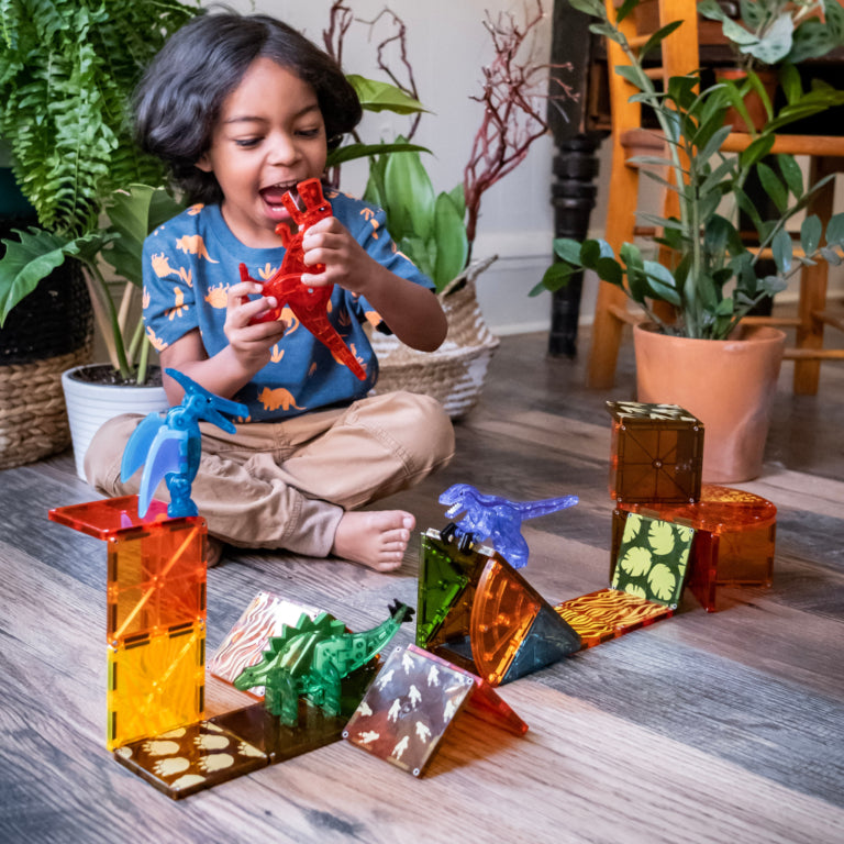 Magna-Tiles Dino World 40 pièces - Convient à partir de 3 ans - Multi