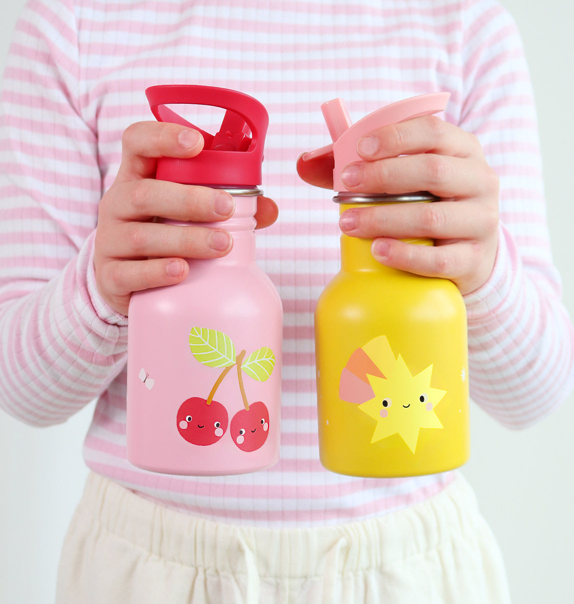 A Little Lovely Company Back to school - Stainless steel drinking bottle - Hearts