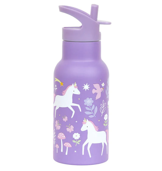 A Little Lovely Company Back to school - Drinkfles RVS - Unicorn Dreams