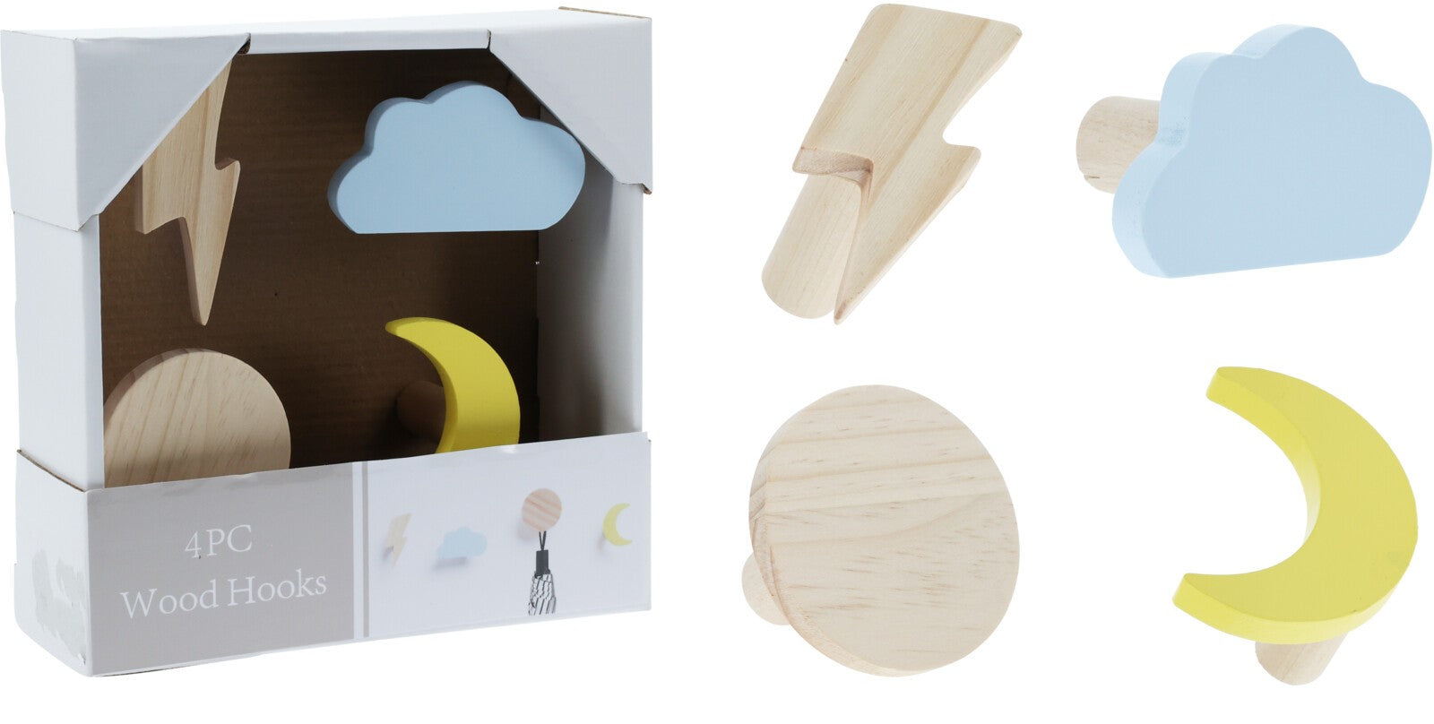 Atmosphera Portemanteau Bois Sauvage D39xH178cm - 7 patères