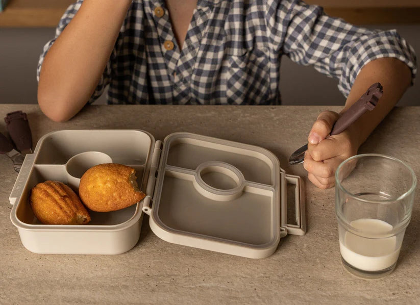 Citron Tritan Snackdoos - 3 compartimenten - 16x11x5cm - Vehicles