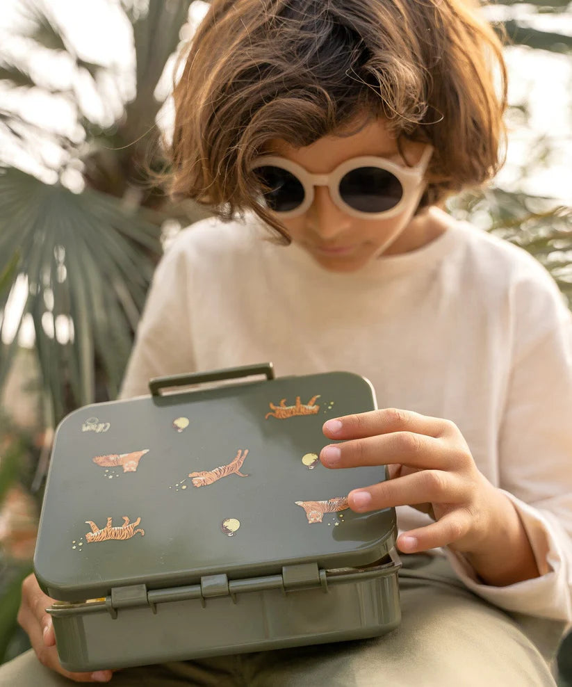 Citron Tritan Lunchbox - 4 compartimenten - 17x21x5cm - Tiger