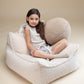 Wigiwama Teddy Beanbag Chair / Zitzak - 80x70x50cm - Cream White