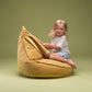Wigiwama Velvet Bunny Beanbag Chair / Zitzak - Ø60x75cm - Salted Caramel