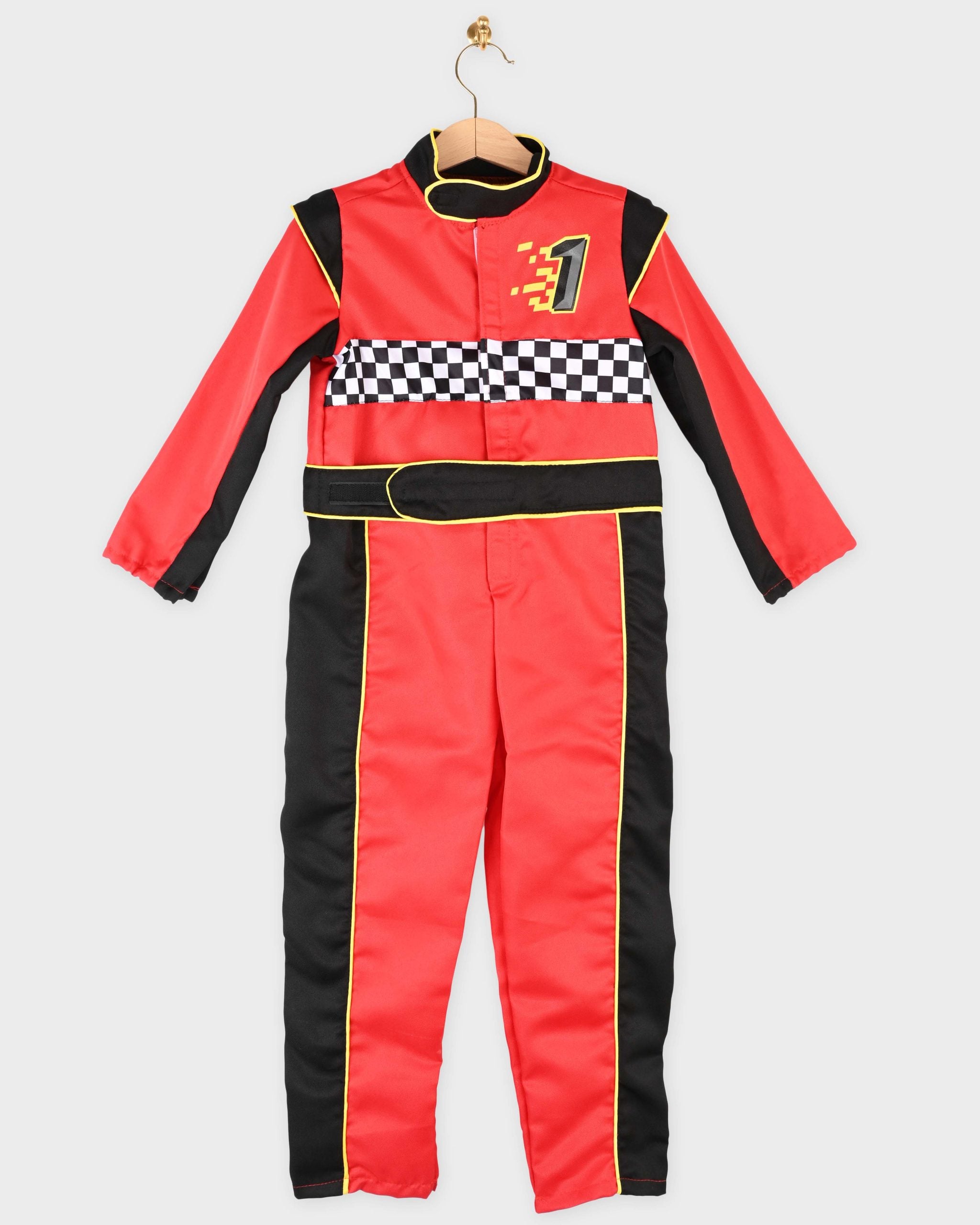 Den Goda Fen Verkleedkledij Racer Jumpsuit Kostuum - 122-128cm - 6-8 jaar
