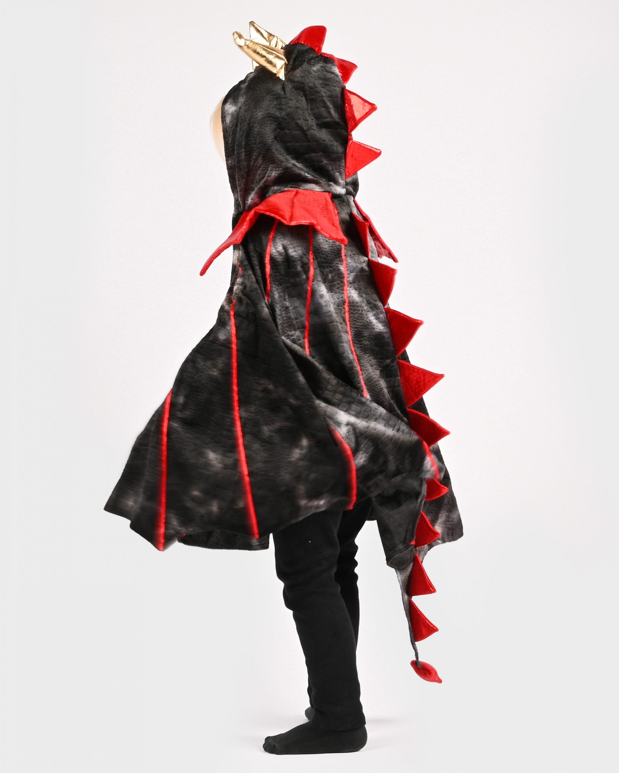 Den Goda Fen Verkleedkledij Black Dragon Cape - 98-128cm - 2-8 jaar