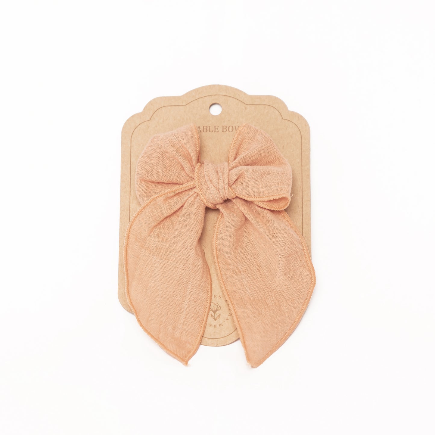 Barrette à cheveux Mrs Ertha Fable avec nœud - Blush