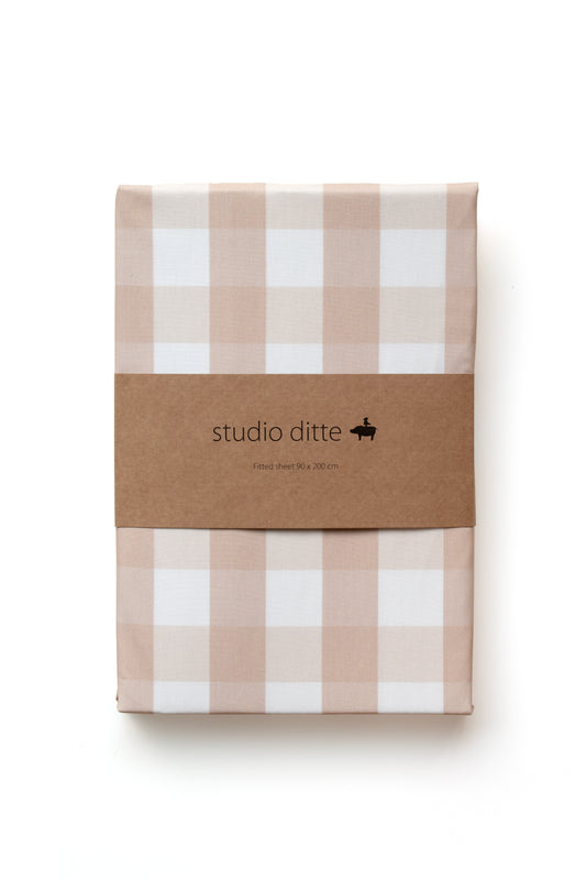 Studio Ditte Junior fitted sheet windows 70x150cm - Nude