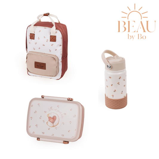 BEAU by Bo Mrs Ertha Kleuterrugzak + Bentobox + Drinkfles - Flower Buds