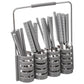 Atmosphera Cutlery set with holder - 24 pieces - Geo - Taupe