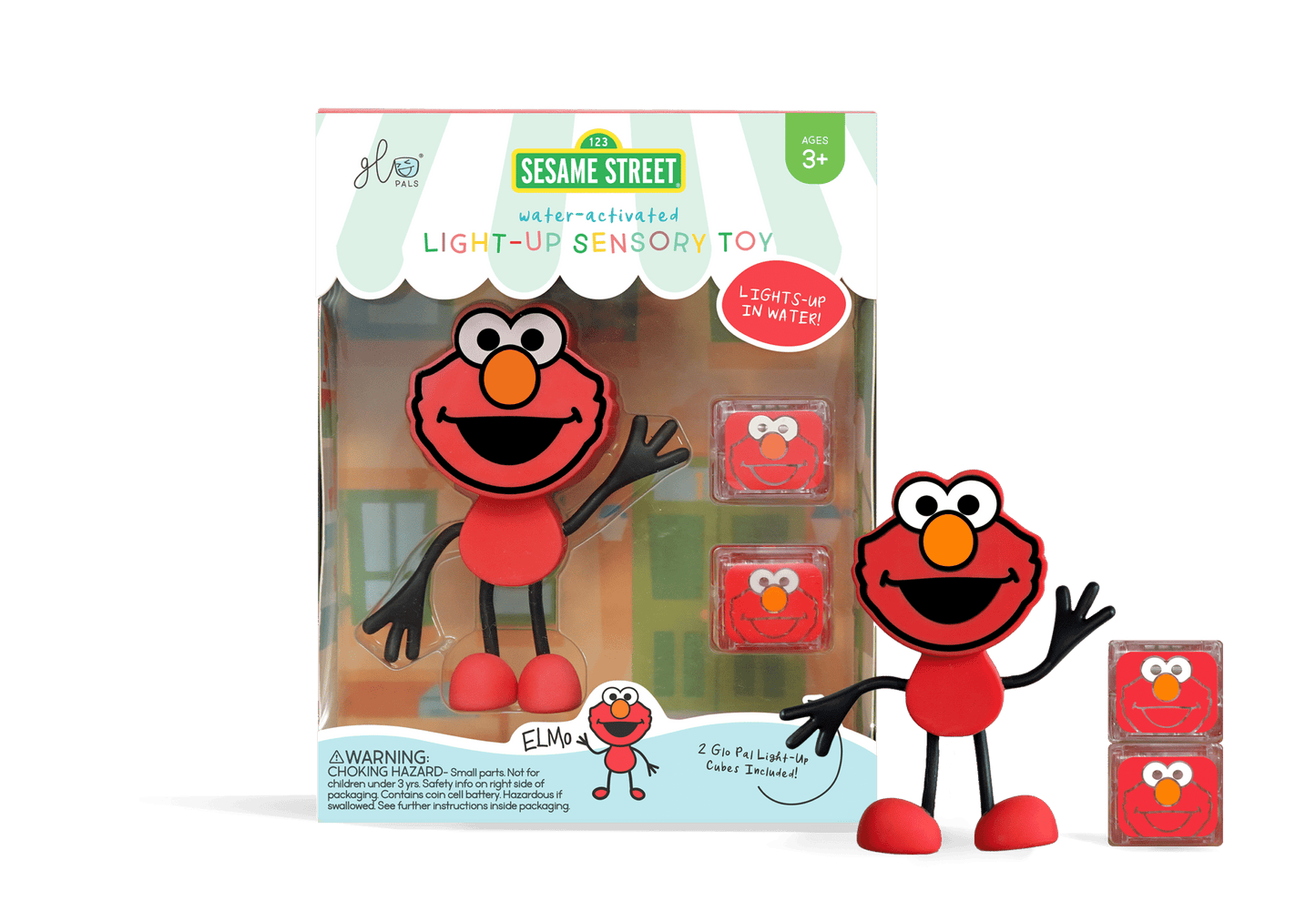 Glo Pals Elmo Light up Poppetje - Rood