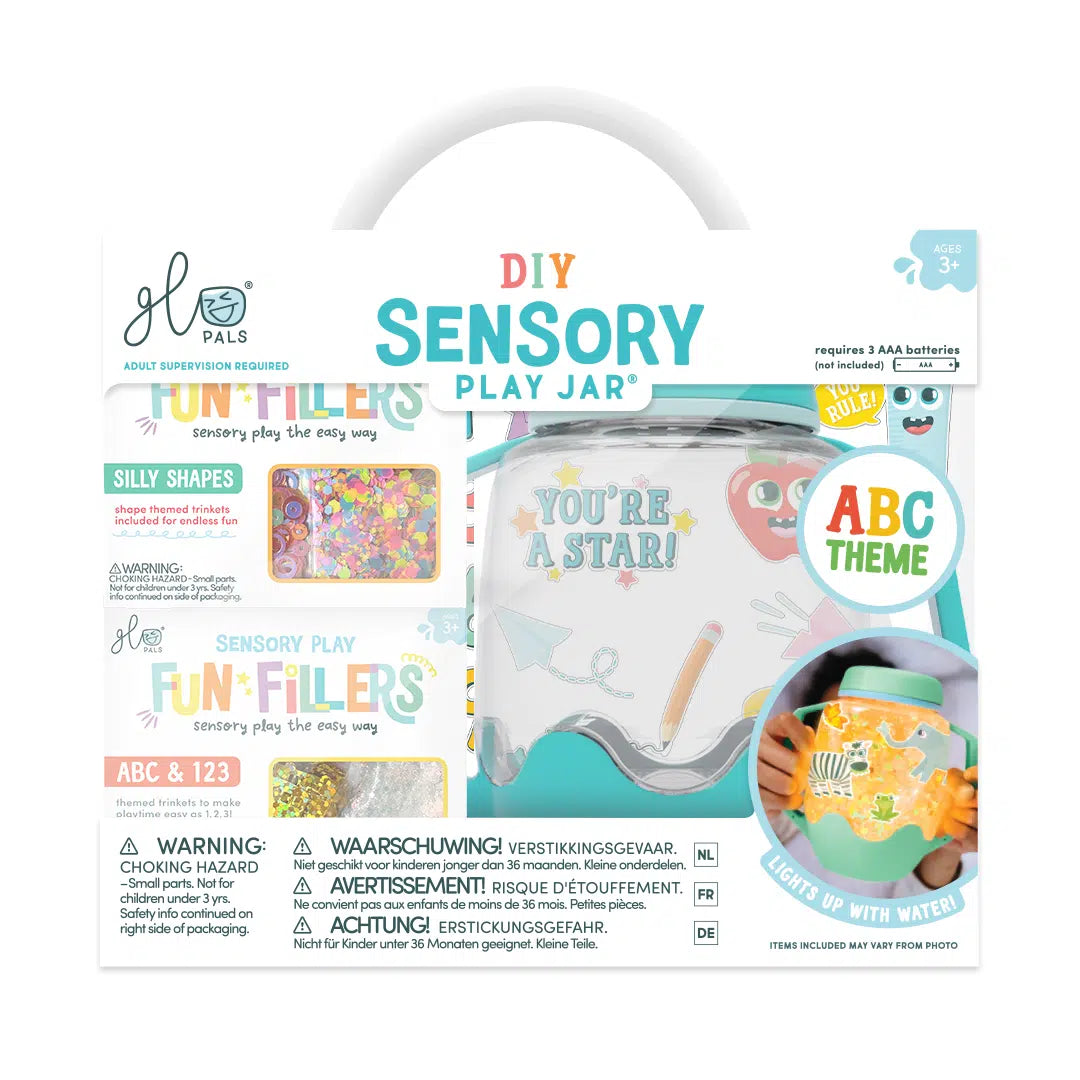 Glo Pals DIY Sensory Play Jar Set ABC - Blauw