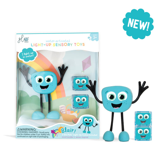 Glo Pals Blair Light up Poppetje - Blauw -