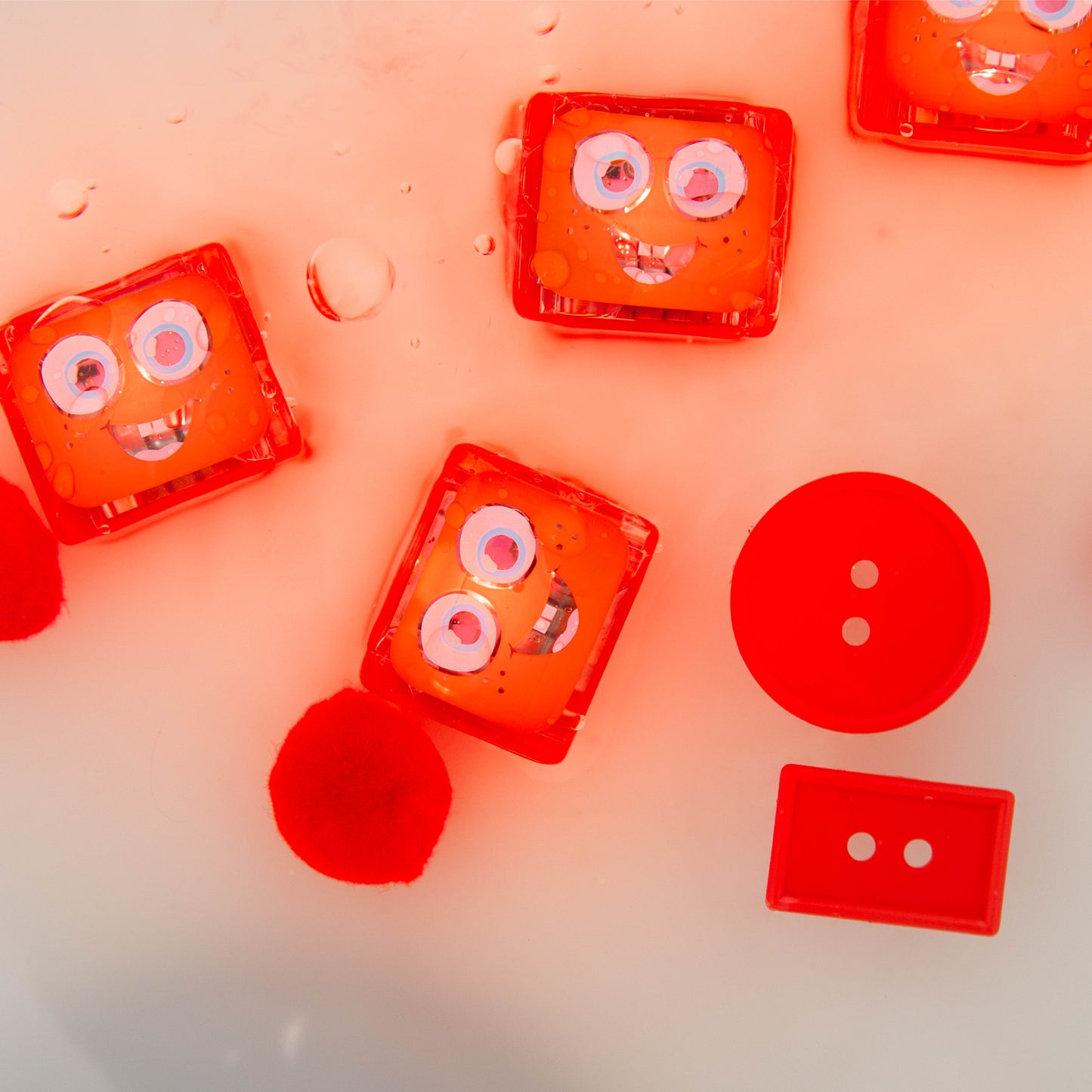 Glo Pals Sammy Light up cubes - 4 weken licht - Rood