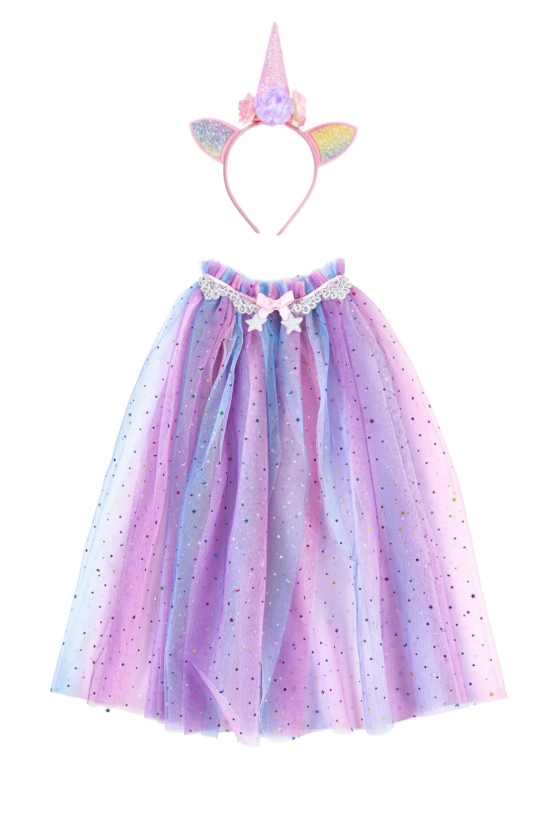 Great Pretenders Verkleedkledij Unicorn - Cape met diadeem - 4/6 jaar