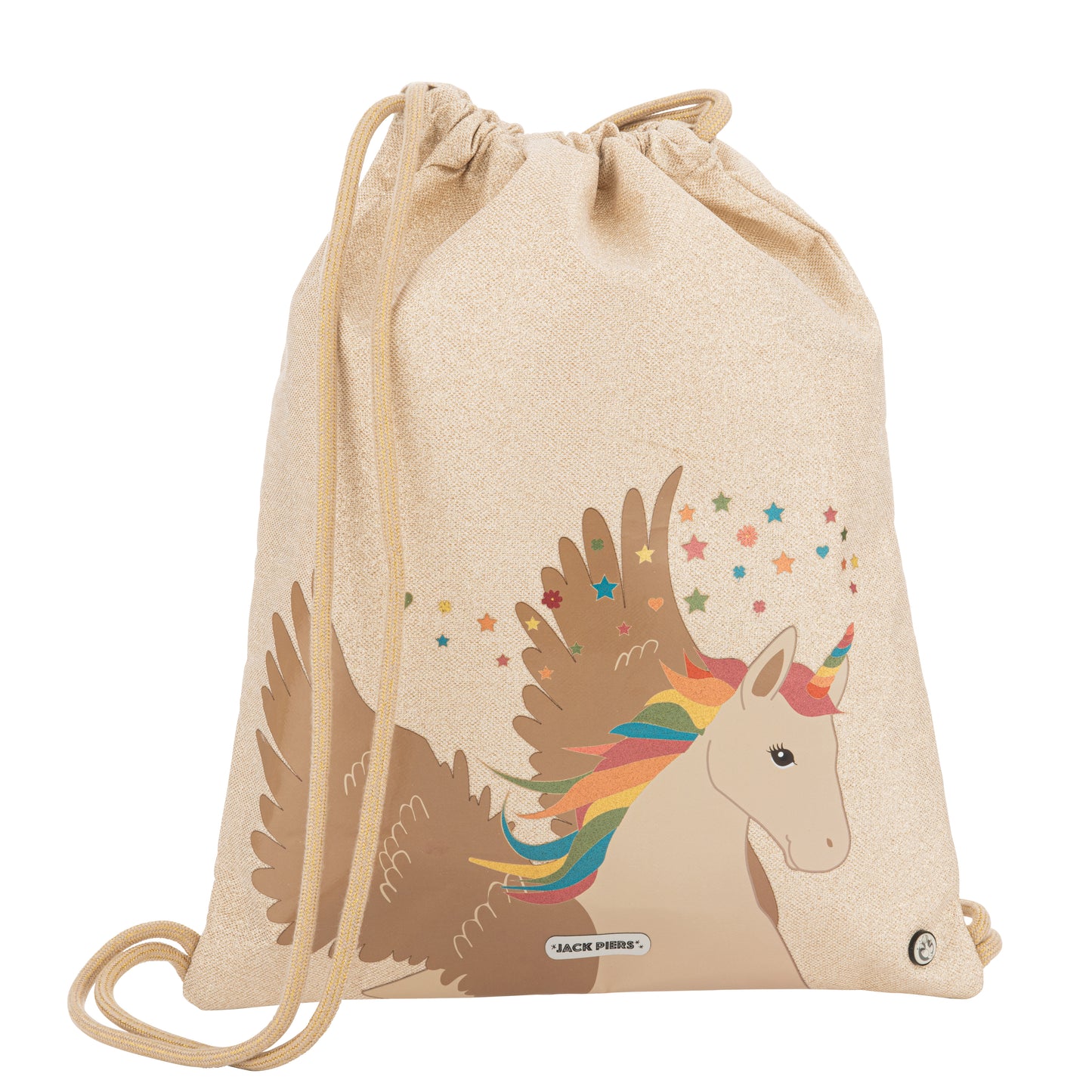 Jack Piers Zwemtas/Turnzak/Gym Bag Unicorn - 44x1x36cm - Goud