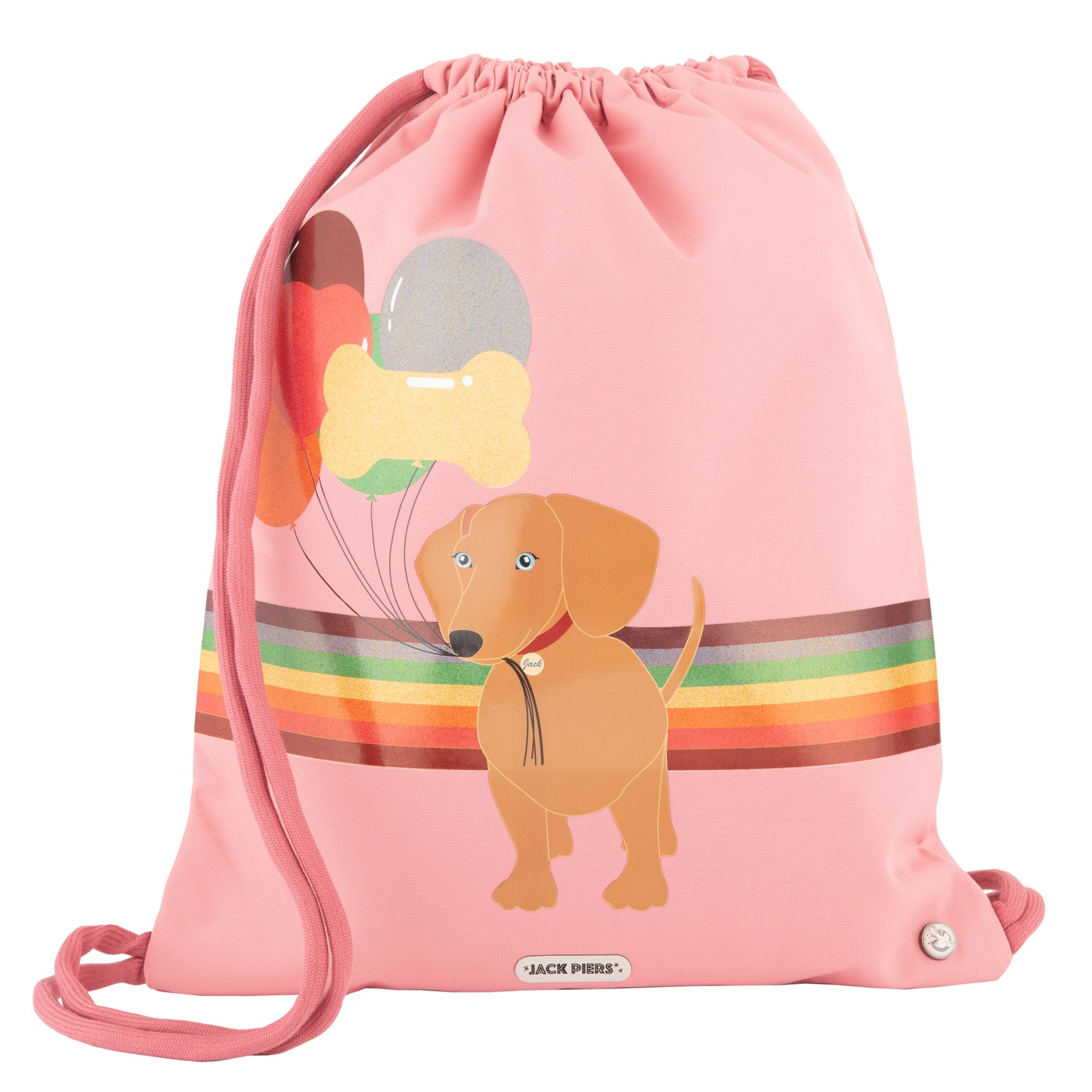 Jack Piers Zwemtas/Turnzak/Gym Bag Dog - 44x1x36cm - Roze