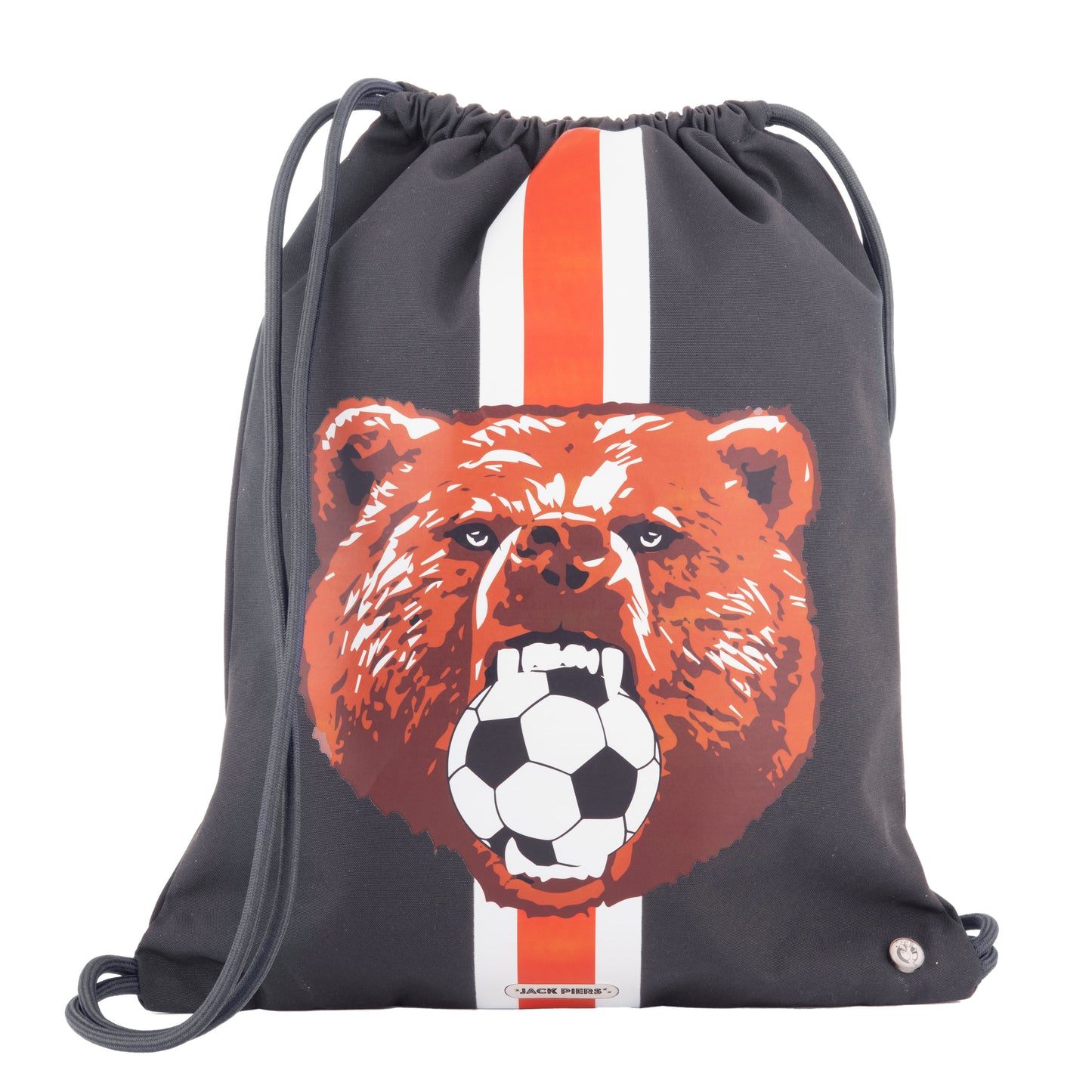 Jack Piers Zwemtas/Turnzak/Gym Bag Soccer Bear - 44x1x36cm - Grijs