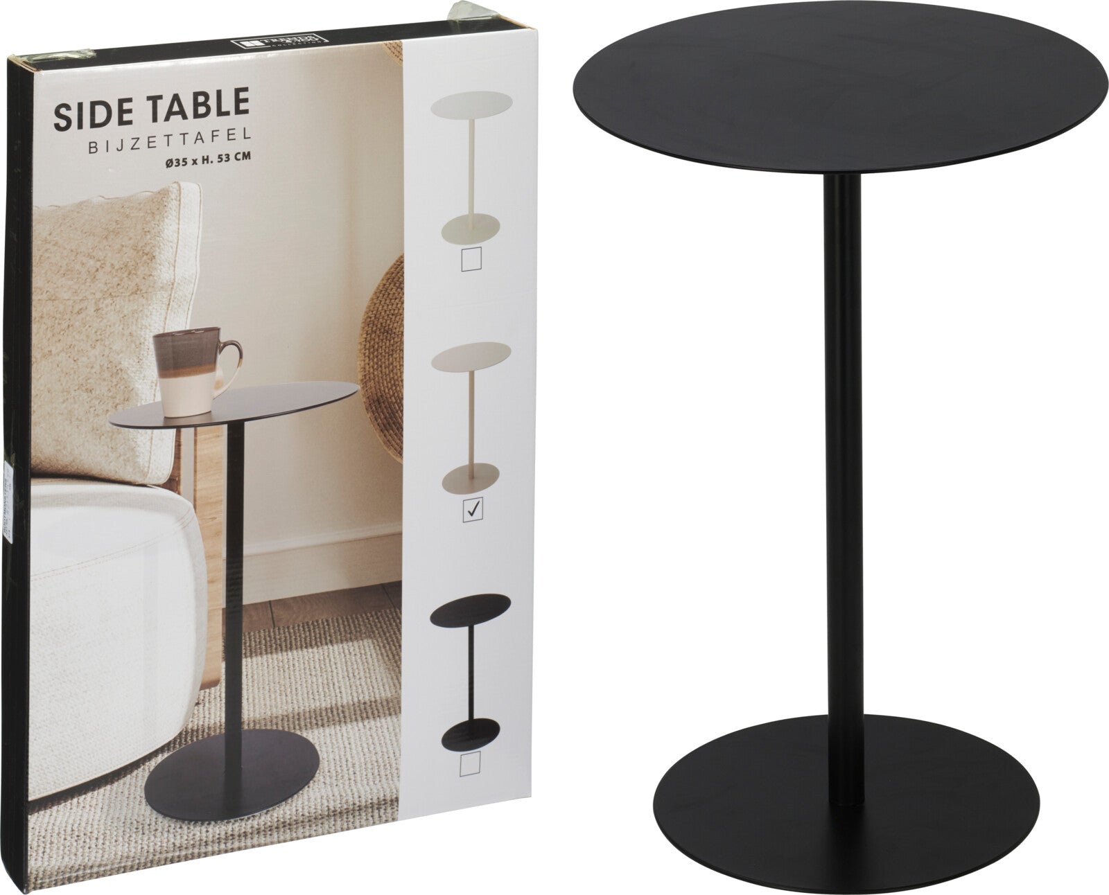 Home &amp; Styling Ensemble de tables d'appoint 3 pièces - table en bois de teck - design mosaïque