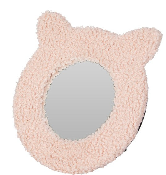 Home & Styling Katten Spiegel met oortjes - Ø16cm - Roze